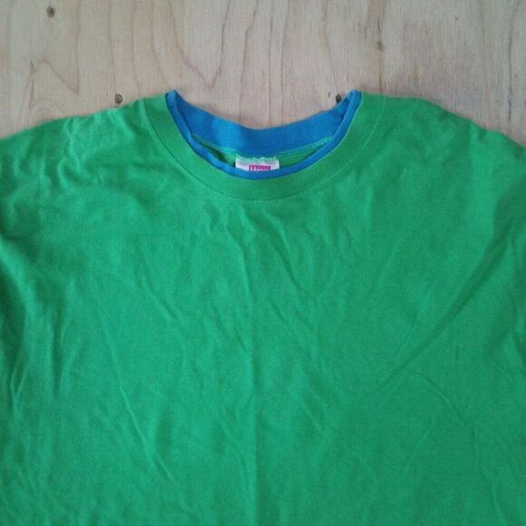 Vintage Hanes Her Way Blank Double Sleeve T-Shirt - Picture 2 of 5